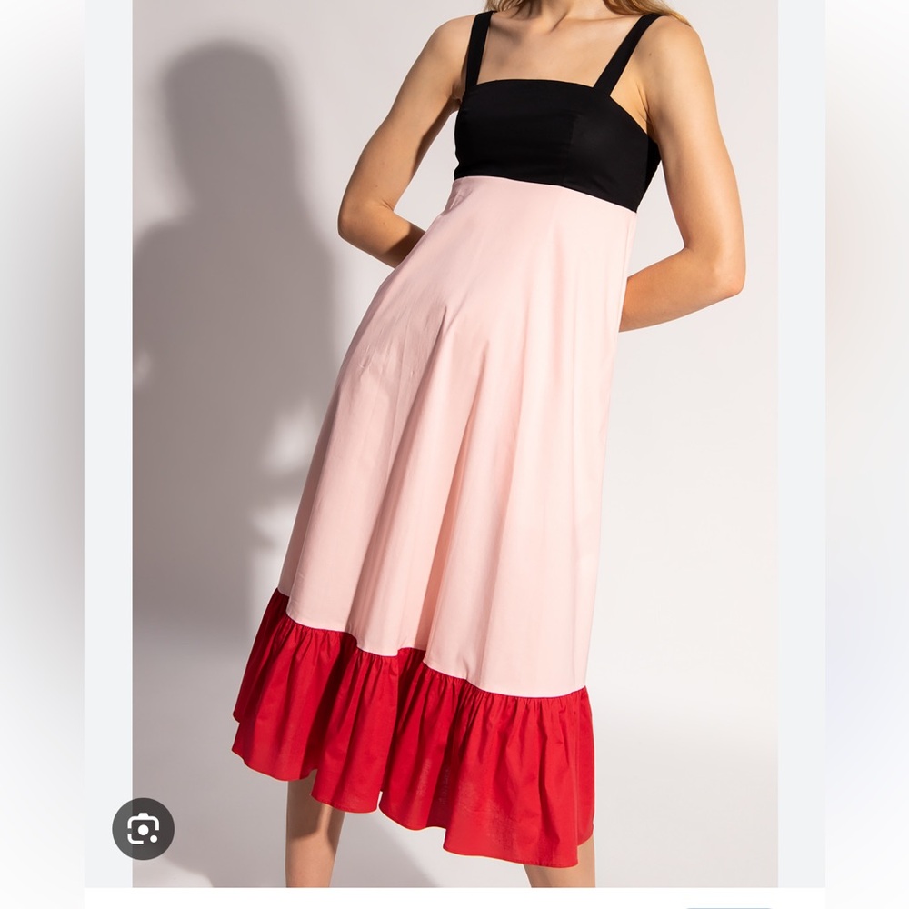 Kate Spade New York Colorblock Al Fresco Midi Dress Pink Sunlit; Size Medium - Picture 3 of 9